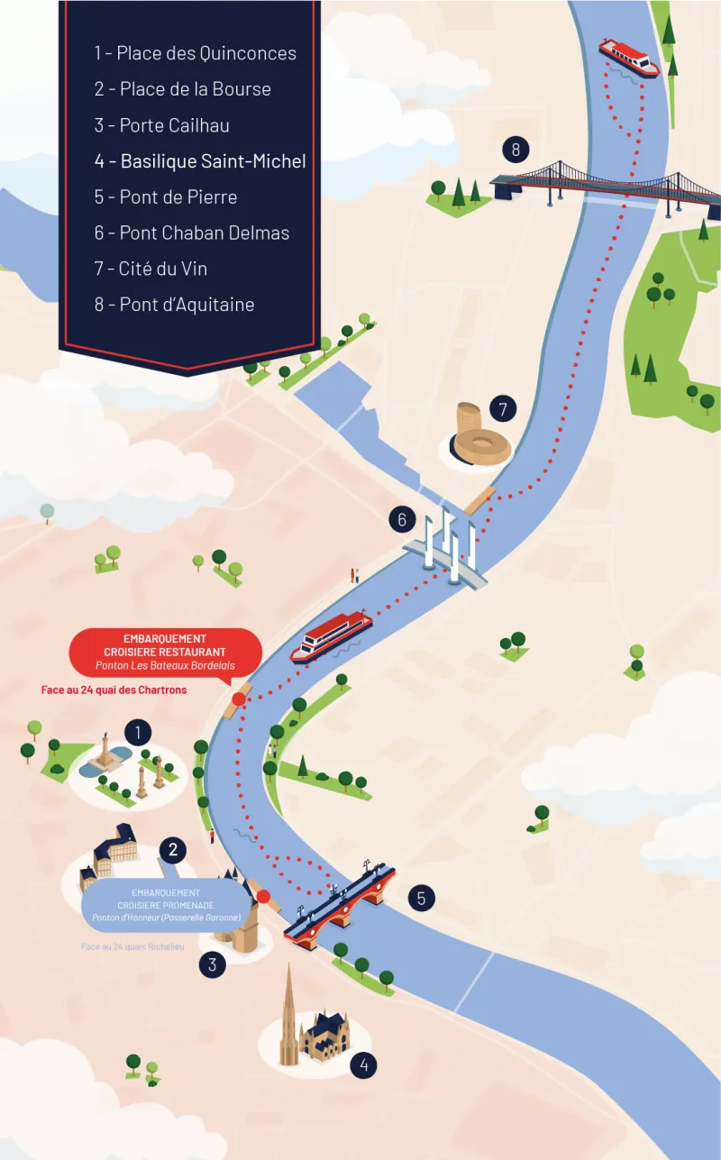 Parcours croisière bordeaux restaurant